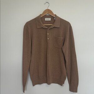 Scotch & Soda Knitted Long Sleeve Polo Size Medium EUC